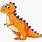 Cute Orange Dinosaur