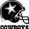 Dallas Cowboys Helmet Silhouette