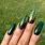 Dark Emerald Green Nails