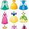 Disney Princess Dress Cartoon