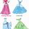 Disney Princess Dresses Draw