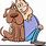 Dog and Owner Cartoon