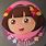 Dora Face Birthday Cake