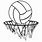 Drawing of a Netball