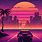 Driving into Sunset 80s