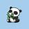 Easy Panda Eating Bamboo Drawing