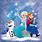 Elsa and Anna with Olaf
