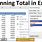 Excel Running Total