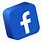 Facebook Logo 3D Button