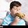 Fat Boy Eating Burger