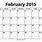February 15 Calendar
