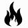 Fire Icon Black and White