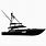 Fishing Boat Black and White Clip Art