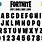 Fortnite Font SVG