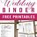 Free Printable Wedding Planning Binder