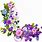 Free Purple Flower Border Clip Art