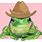 Frog in Hat Drawing