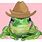 Frog in a Cowboy Hat Drawing