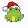 Frog with Santa Hat