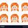 Girl Cartoon Face Expressions