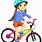 Girl Cycling Clip Art