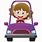 Girl Driving Car Clip Art