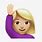 Girl with Hand Up Emoji