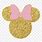 Gold Glitter Minnie Mouse