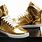 Gold Rubbe Shoes