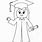 Graduation Girl Coloring Page