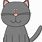 Gray Cat Clip Art