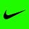 Green Nike Swoosh Logo
