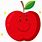 Happy Apple Cartoon Silhouette