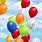 Happy Birthday Flying Balloons