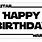 Happy Birthday in Star Wars Font