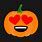 Heart Eyes. Emoji Pumpkin