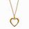 Heart Red Charm Gold