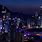 Hong Kong City Lights at Night