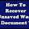 How to Find an Unsaved Word Document