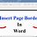 How to Insert Page Border in Word