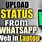 How to Post Status On Whats App Web