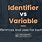 Identifier vs Variable