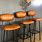 Industrial Bar Stools with Backs