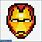Iron Man Face Pixel Art