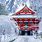 Japan Temple Winter