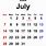 July 15 Calendar