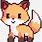 Kawaii Fox Pixel Art