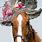Kentucky Derby Horse with Hat