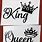 King Queen Crown Stencil