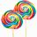 Large Rainbow Swirl Lollipops